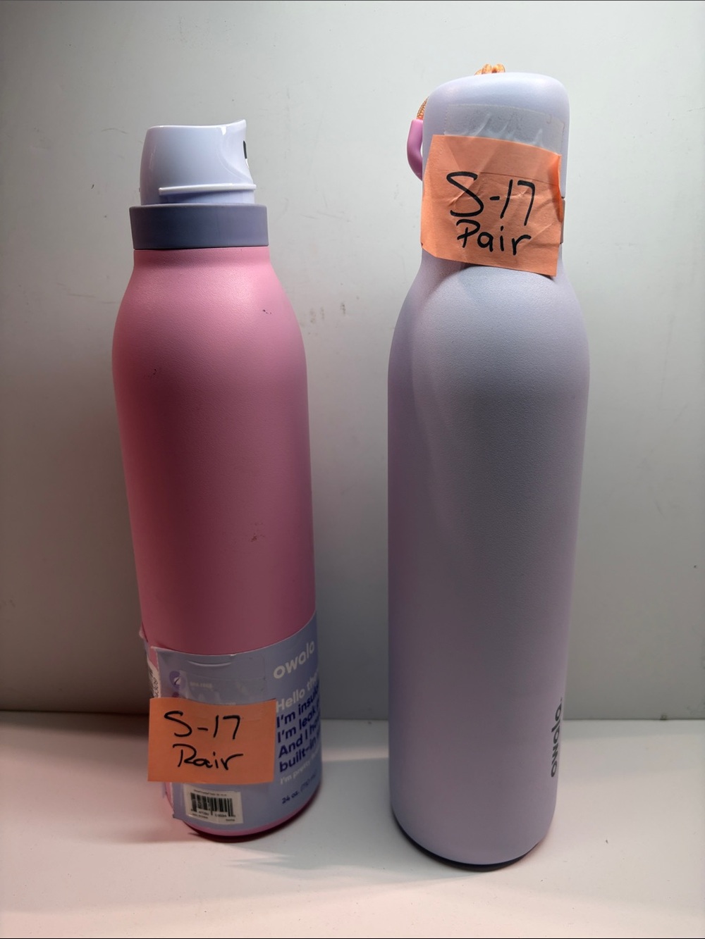 Used Owala 24 oz FreeSip Water Bottle with Straw - Set of 2